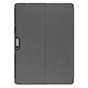 For Microsoft Surface Pro 9 Custer Pure Color Holder Leather Tablet Case(Grey)