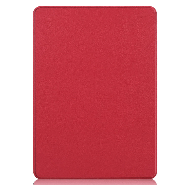 For Microsoft Surface Pro 9 Custer Pure Color Holder Leather Tablet Case(Red)