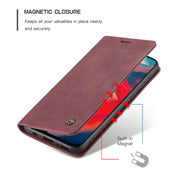 For Galaxy M31 CaseMe-013 Multifunctional Horizontal Flip Leather Case with Card Slot & Holder & Wallet(Wine Red)