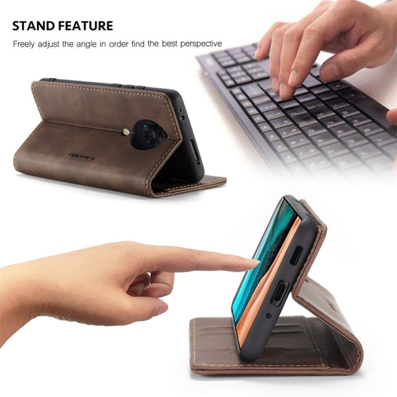 For Xiaomi Redmi K30 Pro CaseMe-013 Multifunctional Horizontal Flip Leather Case with Card Slot & Holder & Wallet(Coffee)