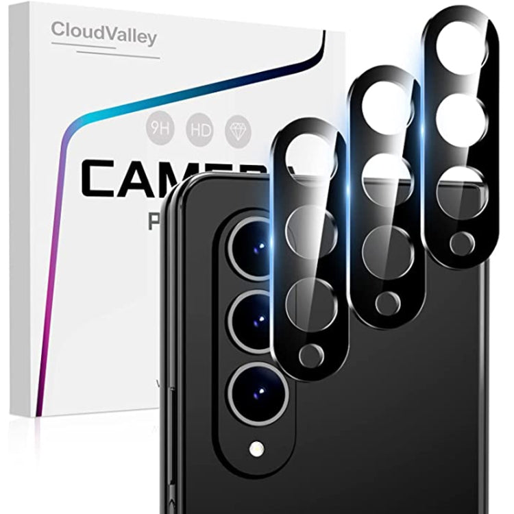 For Samsung Galaxy Z Fold4 5G / Galaxy W23 Integrated Rear Camera Lens Tempered Glass Film(Black)