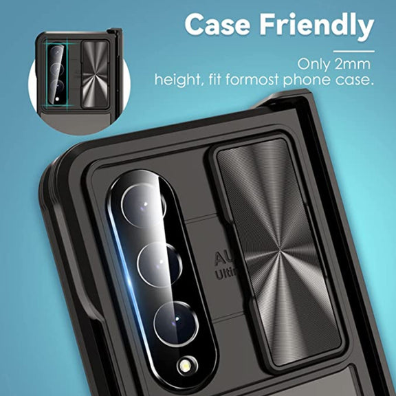 For Samsung Galaxy Z Fold4 5G / Galaxy W23 Integrated Rear Camera Lens Tempered Glass Film(Black)