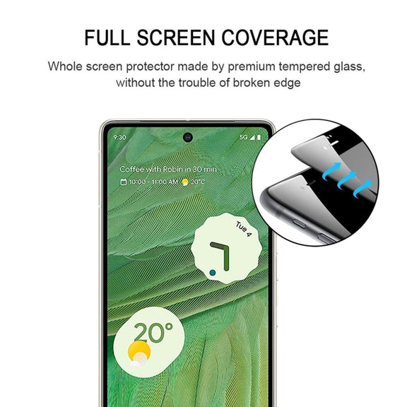 For Google Pixel 7 Full Glue Full Cover Screen Protector Tempered Glass Film