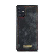 For Samsung Galaxy A51 CaseMe-008 Detachable Multifunctional Flip Leather Phone Case(Black)