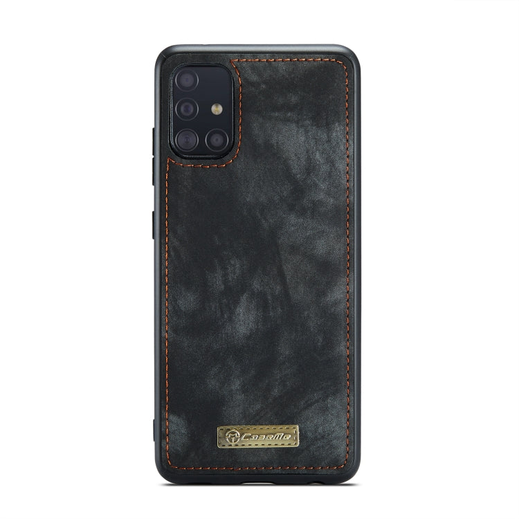 For Samsung Galaxy A51 CaseMe-008 Detachable Multifunctional Flip Leather Phone Case(Black)