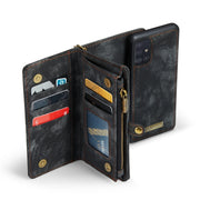For Samsung Galaxy A51 CaseMe-008 Detachable Multifunctional Flip Leather Phone Case(Black)