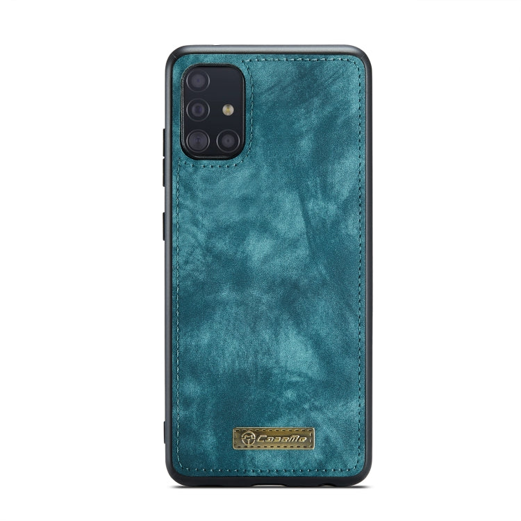For Samsung Galaxy A51 CaseMe-008 Detachable Multifunctional Flip Leather Phone Case(Blue)