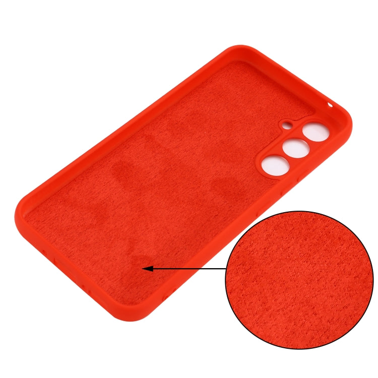 For Samsung Galaxy A54 5G Solid Color Liquid Silicone Dropproof Full Coverage Phone Case(Red)