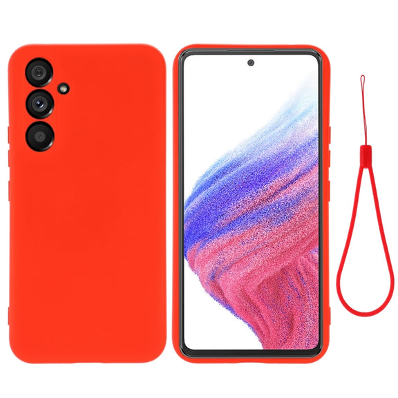 For Samsung Galaxy A54 5G Solid Color Liquid Silicone Dropproof Full Coverage Phone Case(Red)