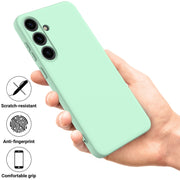 For Samsung Galaxy S24 5G Color Liquid Silicone Phone Case(Green)