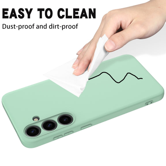 For Samsung Galaxy S24 5G Color Liquid Silicone Phone Case(Green)