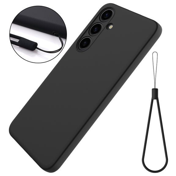 For Samsung Galaxy S24 5G Solid Color Liquid Silicone Dropproof Full Coverage Phone Case(Black)
