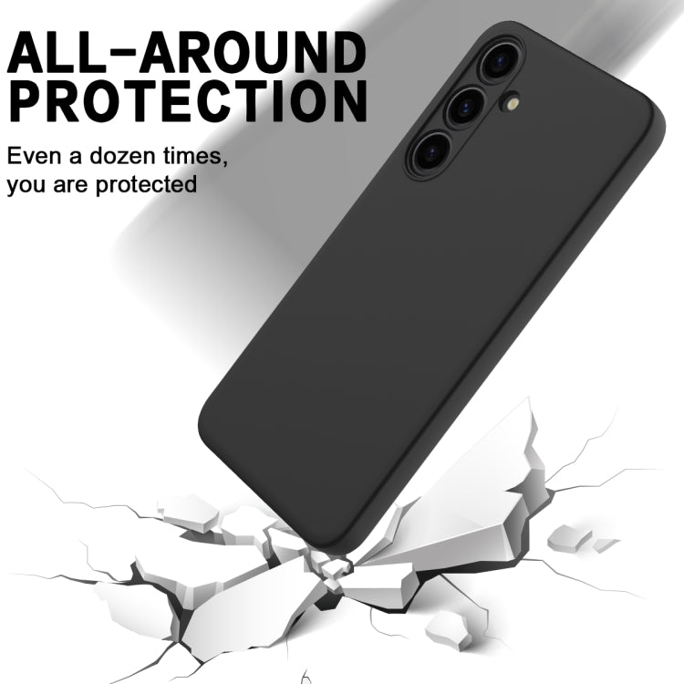 For Samsung Galaxy S24 5G Solid Color Liquid Silicone Dropproof Full Coverage Phone Case(Black)