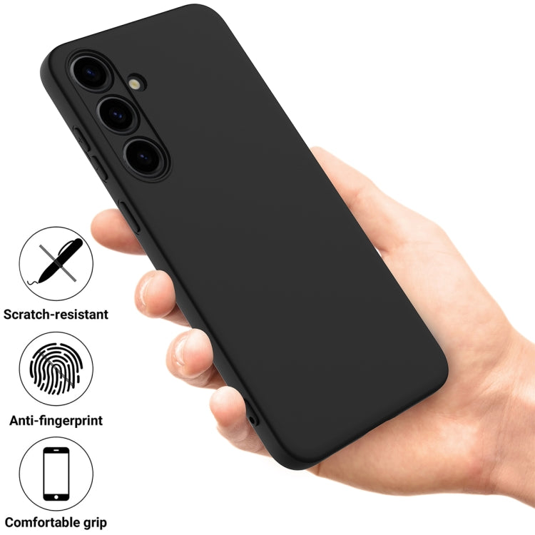 For Samsung Galaxy S24 5G Solid Color Liquid Silicone Dropproof Full Coverage Phone Case(Black)