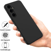 For Samsung Galaxy S24 5G Solid Color Liquid Silicone Dropproof Full Coverage Phone Case(Black)