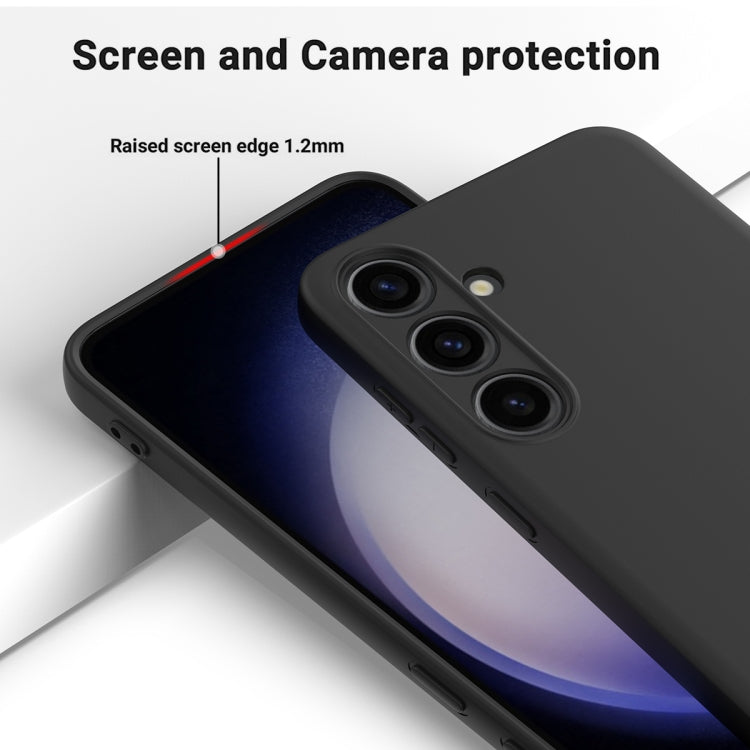 For Samsung Galaxy S24 5G Solid Color Liquid Silicone Dropproof Full Coverage Phone Case(Black)