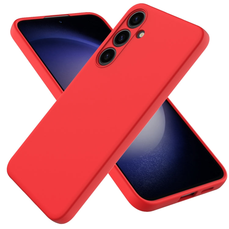 For Samsung Galaxy S24 5G Solid Color Liquid Silicone Dropproof Full Coverage Phone Case(Red)