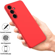 For Samsung Galaxy S24 5G Solid Color Liquid Silicone Dropproof Full Coverage Phone Case(Red)