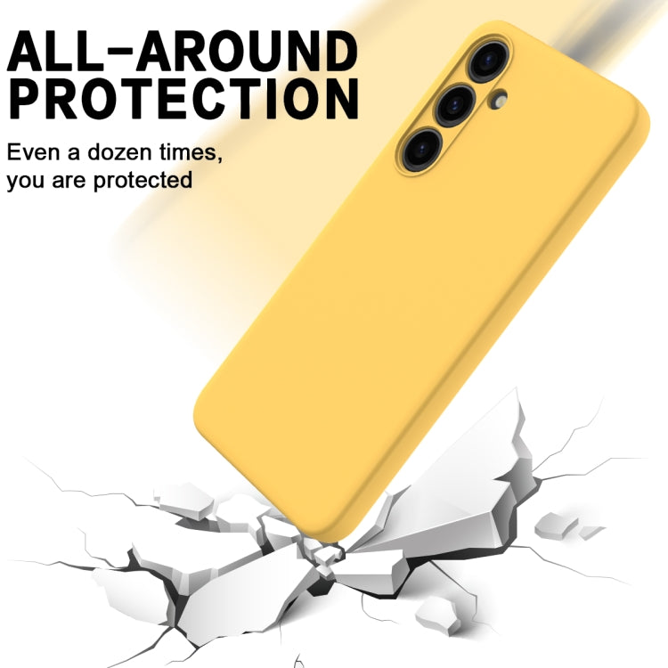 For Samsung Galaxy S24 5G Color Liquid Silicone Phone Case(Yellow)