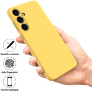 For Samsung Galaxy S24 5G Color Liquid Silicone Phone Case(Yellow)
