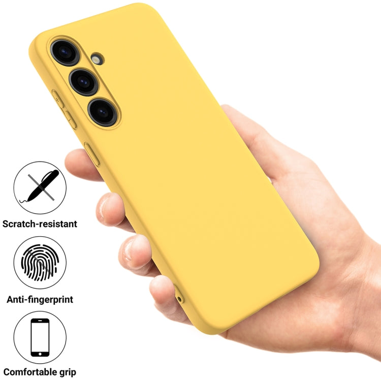 For Samsung Galaxy S24 5G Color Liquid Silicone Phone Case(Yellow)