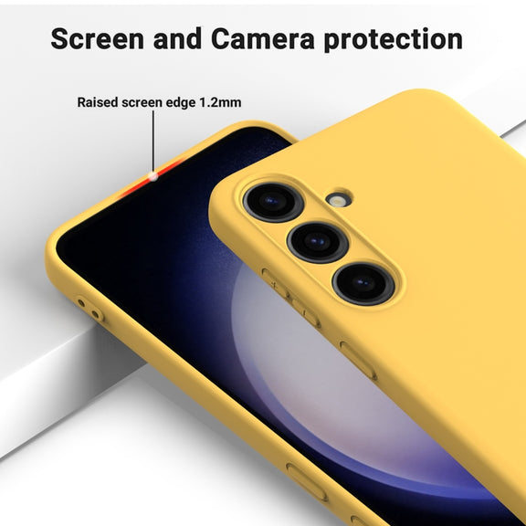 For Samsung Galaxy S24 5G Color Liquid Silicone Phone Case(Yellow)