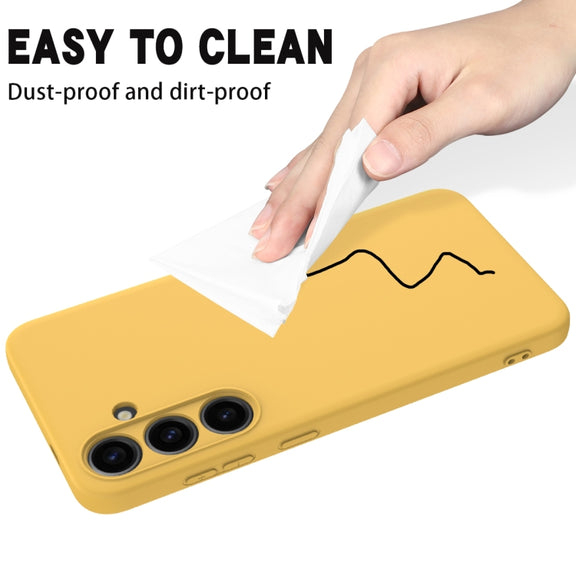 For Samsung Galaxy S24 5G Color Liquid Silicone Phone Case(Yellow)