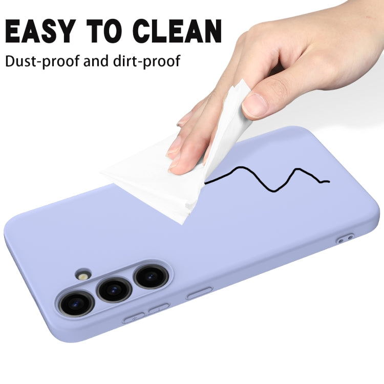 For Samsung Galaxy S24 5G Color Liquid Silicone Phone Case(Purple)