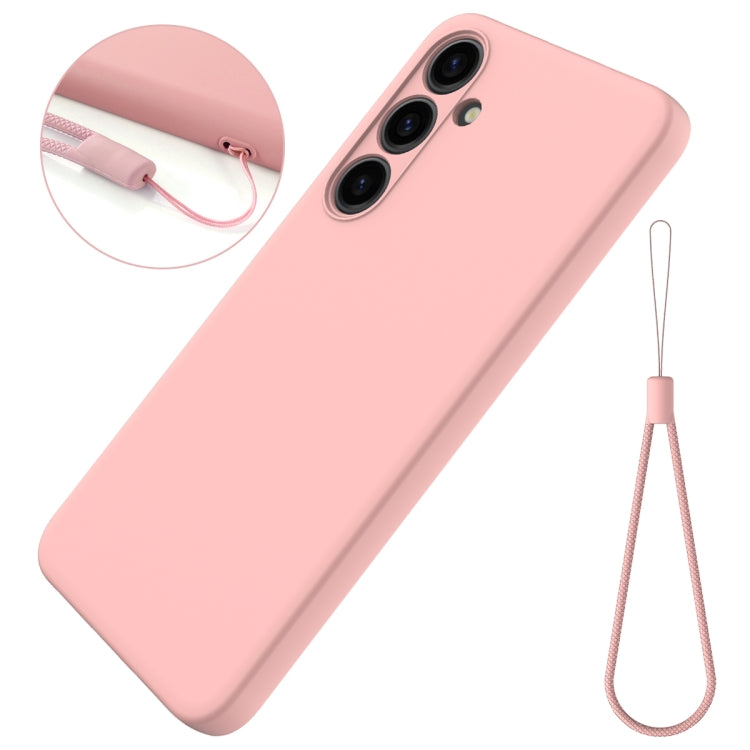 For Samsung Galaxy S24 5G Solid Color Liquid Silicone Dropproof Full Coverage Phone Case(Pink)