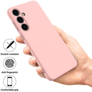 For Samsung Galaxy S24 5G Solid Color Liquid Silicone Dropproof Full Coverage Phone Case(Pink)