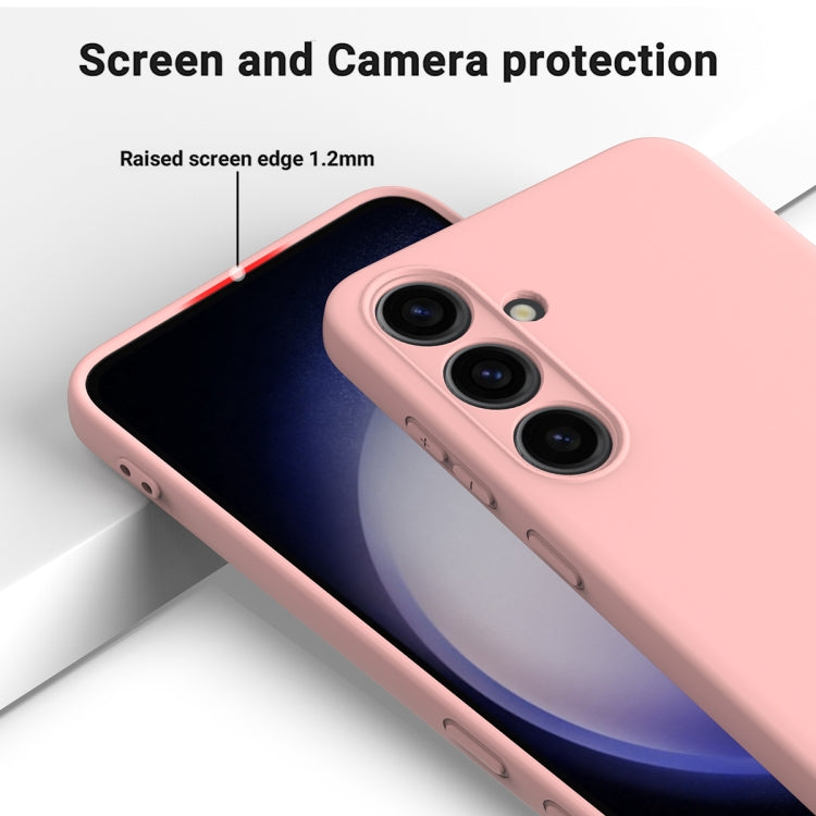 For Samsung Galaxy S24 5G Solid Color Liquid Silicone Dropproof Full Coverage Phone Case(Pink)