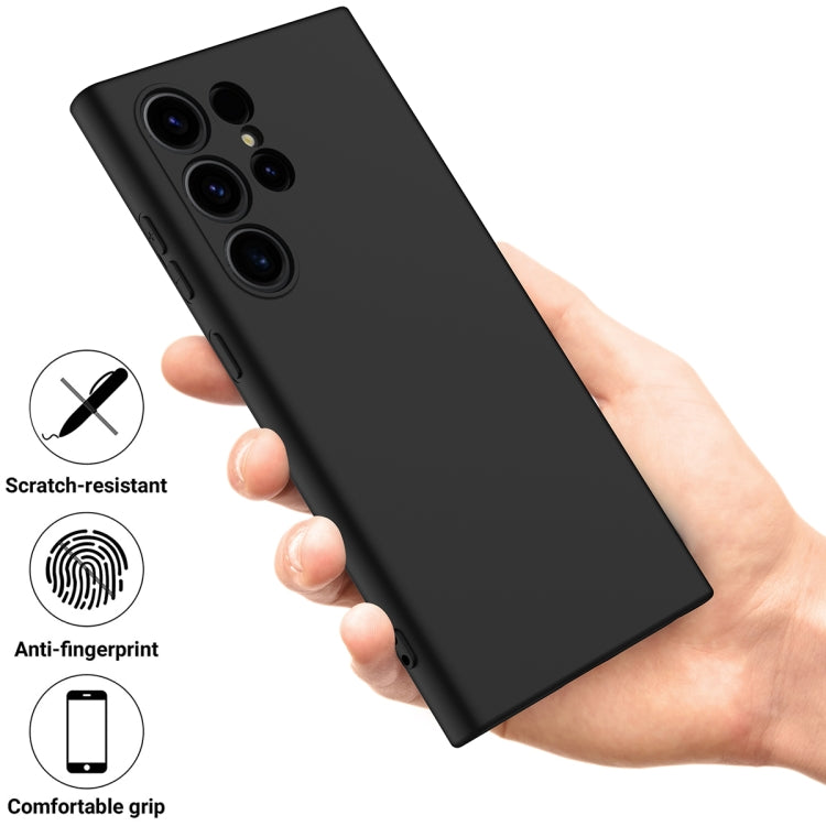 For Samsung Galaxy S24 Ultra 5G Color Liquid Silicone Phone Case(Black)
