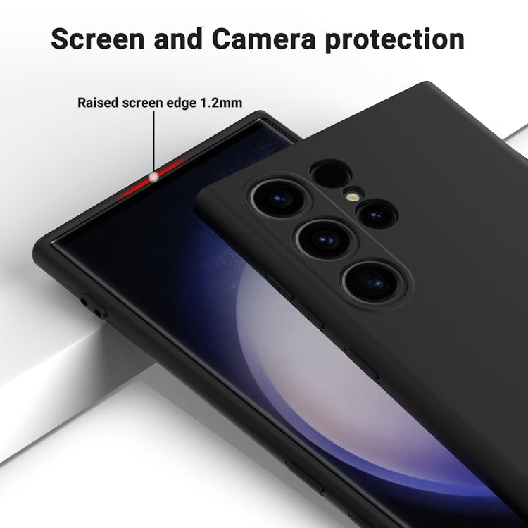 For Samsung Galaxy S24 Ultra 5G Color Liquid Silicone Phone Case(Black)