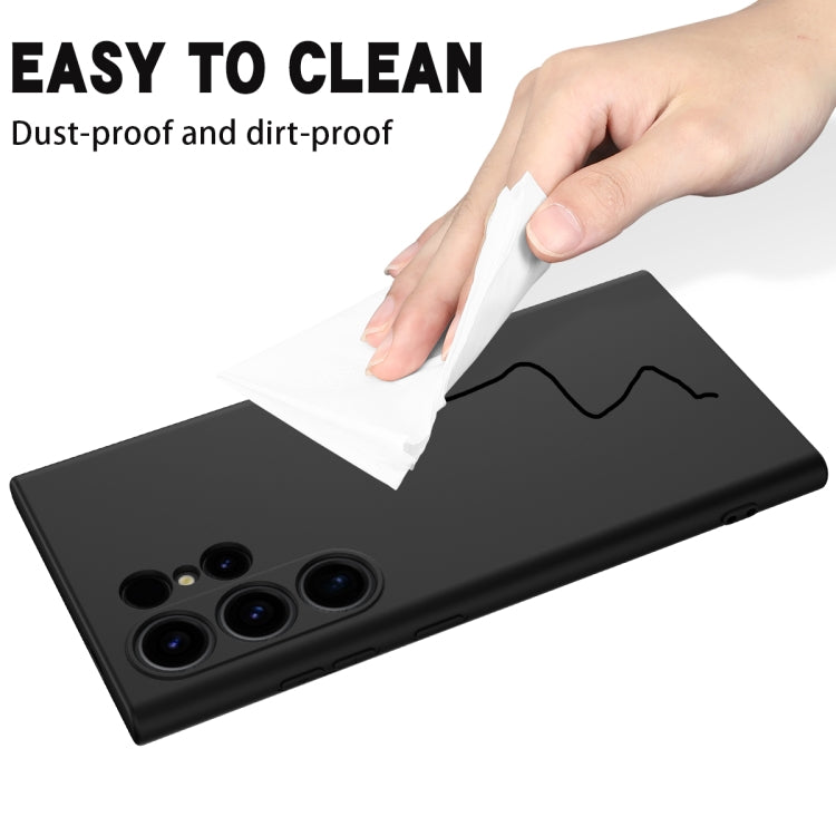 For Samsung Galaxy S24 Ultra 5G Color Liquid Silicone Phone Case(Black)