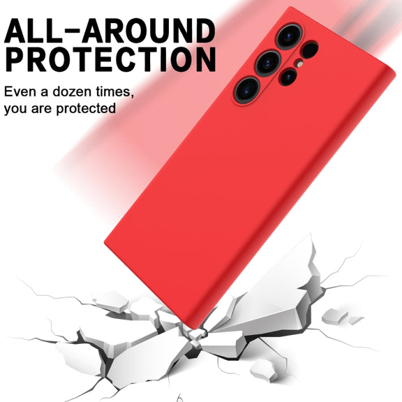 For Samsung Galaxy S24 Ultra 5G Color Liquid Silicone Phone Case(Red)