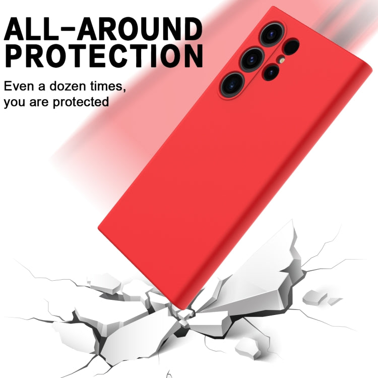 For Samsung Galaxy S24 Ultra 5G Color Liquid Silicone Phone Case(Red)