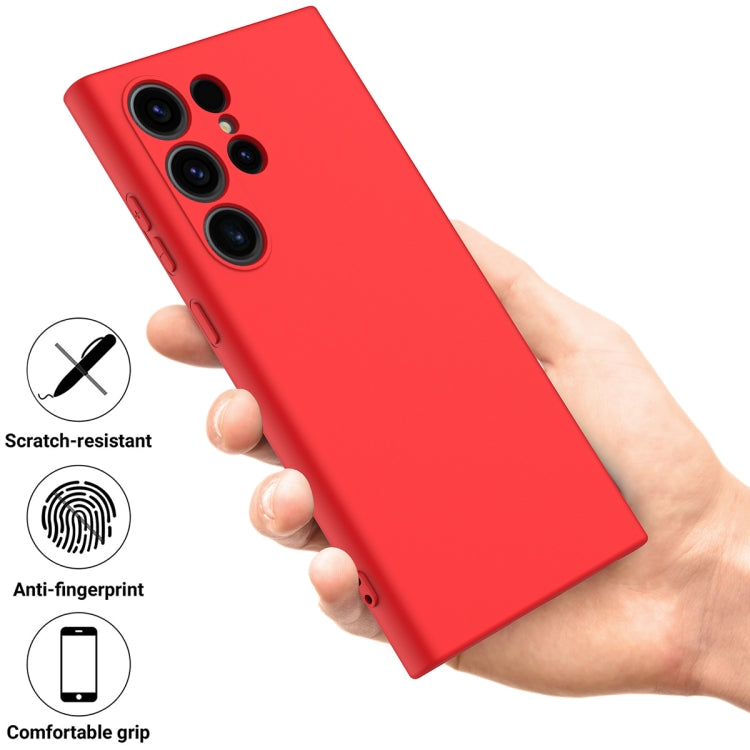 For Samsung Galaxy S24 Ultra 5G Color Liquid Silicone Phone Case(Red)