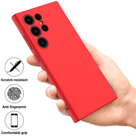 For Samsung Galaxy S24 Ultra 5G Color Liquid Silicone Phone Case(Red)