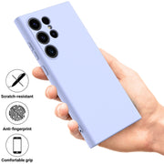 For Samsung Galaxy S24 Ultra 5G Solid Color Liquid Silicone Dropproof Full Coverage Phone Case(Purple)