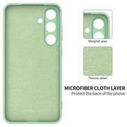 For Samsung Galaxy S25 5G Solid Color Liquid Silicone Dropproof Full Coverage Phone Case(Green)