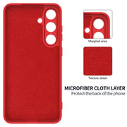 For Samsung Galaxy S25 5G Solid Color Liquid Silicone Dropproof Full Coverage Phone Case(Red)