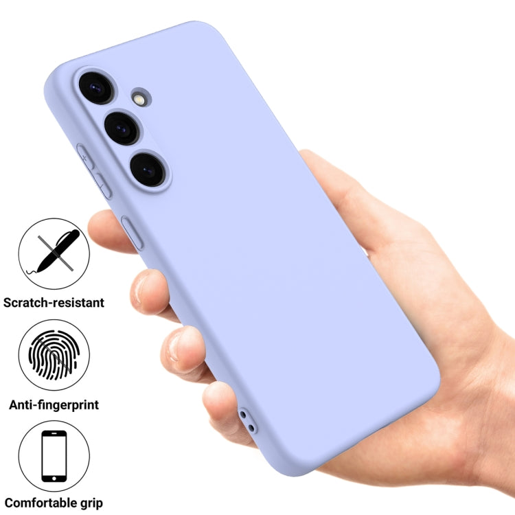 For Samsung Galaxy S25 5G Color Liquid Silicone Phone Case(Purple)