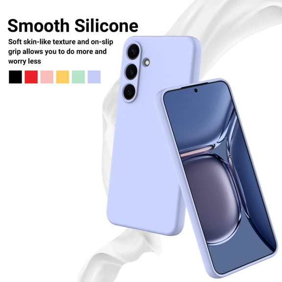 For Samsung Galaxy S25 5G Color Liquid Silicone Phone Case(Purple)