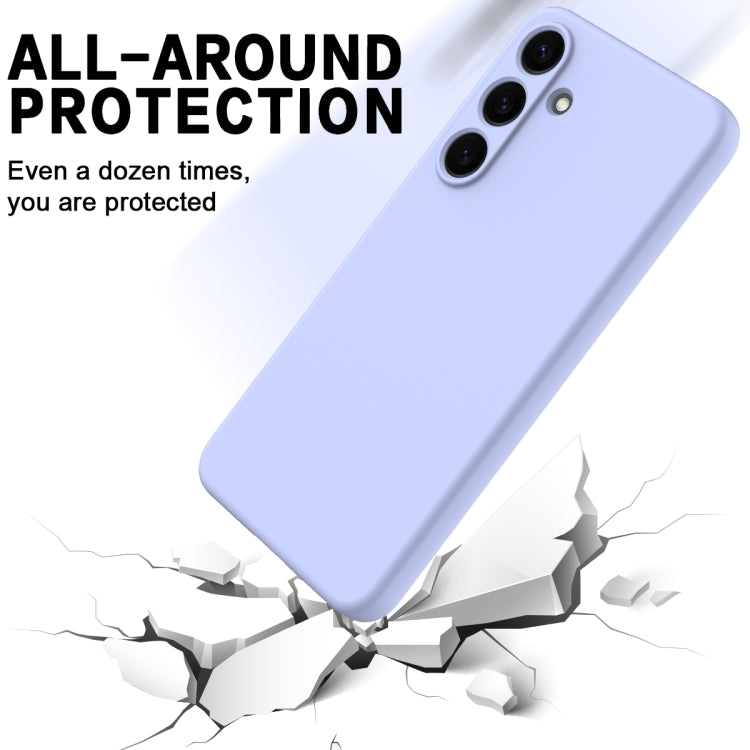For Samsung Galaxy S25 5G Color Liquid Silicone Phone Case(Purple)