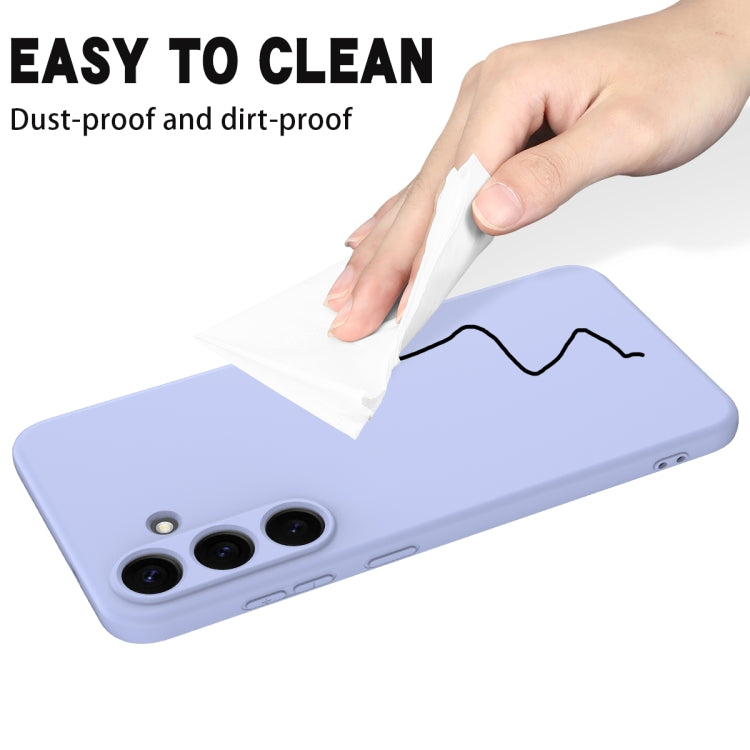 For Samsung Galaxy S25 5G Color Liquid Silicone Phone Case(Purple)