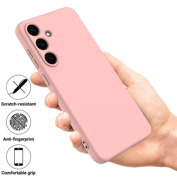 For Samsung Galaxy S25 5G Color Liquid Silicone Phone Case(Pink)