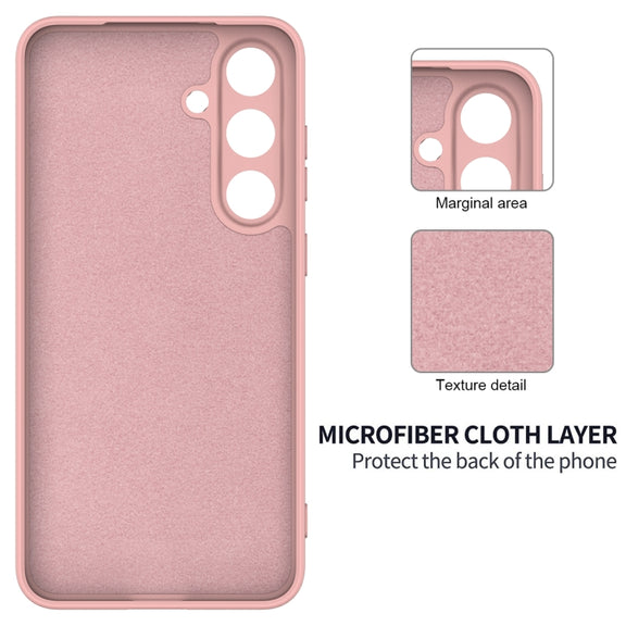 For Samsung Galaxy S25 5G Color Liquid Silicone Phone Case(Pink)