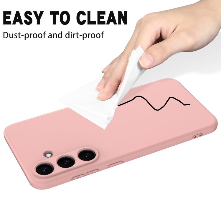 For Samsung Galaxy S25 5G Color Liquid Silicone Phone Case(Pink)