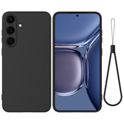 For Samsung Galaxy S25+ 5G Solid Color Liquid Silicone Dropproof Full Coverage Phone Case(Black)