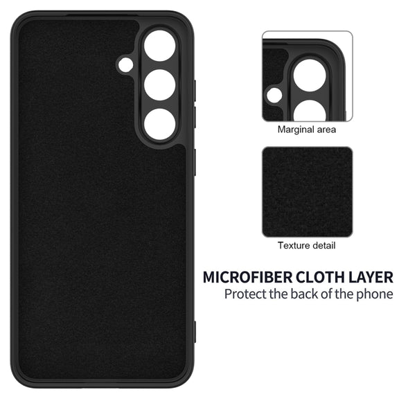 For Samsung Galaxy S25+ 5G Solid Color Liquid Silicone Dropproof Full Coverage Phone Case(Black)